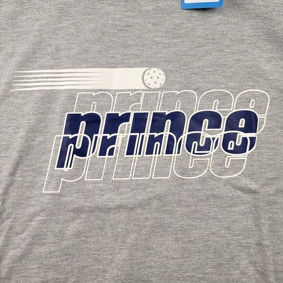 Prince Pickleball Heather Gray XL T-Shirt Cotton Blend Crew Neck Graphic Tee - Picture 2 of 5